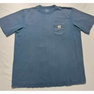 Carhartt Orginal Fit men's blue logo pocket work t-shirt sz. 2XL Tall